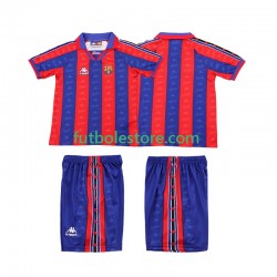 Primera Equipación del FC Barcelona Retro 1996 1997 Manga Corta para Niño (Camiseta y pantalón)