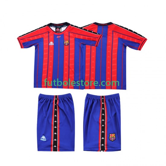 Primera Equipación del FC Barcelona Retro 1997 1998 Manga Corta para Niño (Camiseta y pantalón) Primera Equipación del FC Barcelona Retro 1997 1998 Manga Corta para Niño (Camiseta y pantalón)