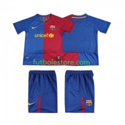 Primera Equipación del FC Barcelona Retro 2008 2009 Manga Corta para Niño (Camiseta y pantalón)