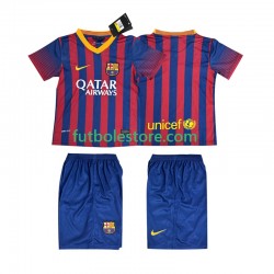 Primera Equipación del FC Barcelona Retro 2013 2014 Manga Corta para Niño (Camiseta y pantalón)