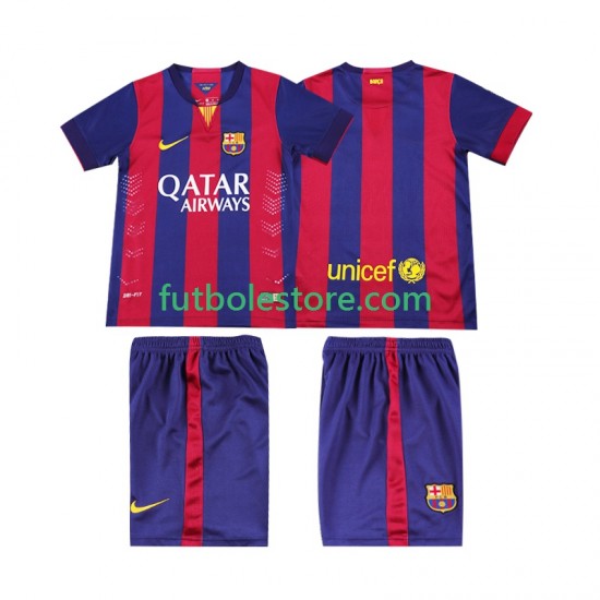 Primera Equipación del FC Barcelona Retro 2014 2015 Manga Corta para Niño (Camiseta y pantalón) Primera Equipación del FC Barcelona Retro 2014 2015 Manga Corta para Niño (Camiseta y pantalón)