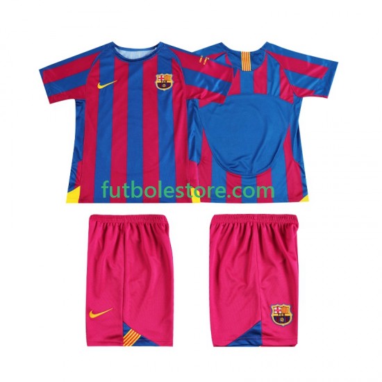 Primera Equipación del FC Barcelona Retro Champions League 2005 2006 Manga Corta para Niño (Camiseta y pantalón) Primera Equipación del FC Barcelona Retro Champions League 2005 2006 Manga Corta para Niño (Camiseta y pantalón)