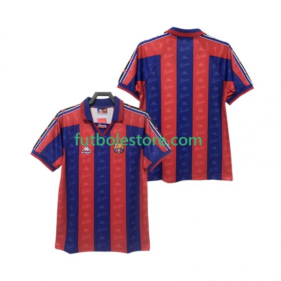 Primera Equipación del FC Barcelona Retro 1996 1997 Manga Corta para Hombre Primera Equipación del FC Barcelona Retro 1996 1997 Manga Corta para Hombre