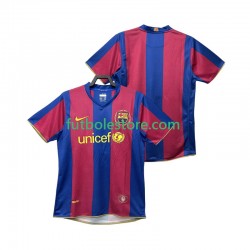 Primera Equipación del FC Barcelona Retro 2007 2008 Manga Corta para Hombre