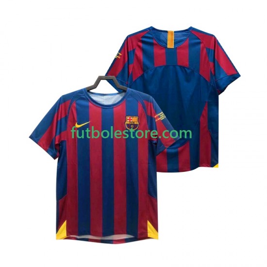 Primera Equipación del FC Barcelona Retro Champions League 2005 2006 Manga Corta para Hombre Primera Equipación del FC Barcelona Retro Champions League 2005 2006 Manga Corta para Hombre