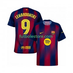 Primera Equipación del FC Barcelona Robert Lewandowski 9 Champions League 2025-2026 Manga Corta para Hombre