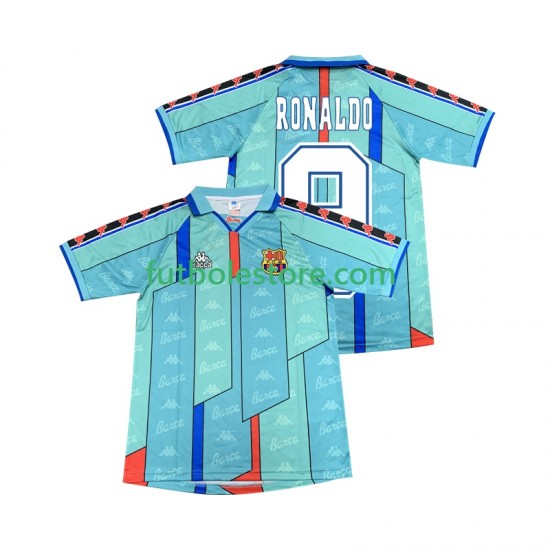 Segunda Equipación del FC Barcelona Ronaldo 9 Retro 1996 1997 Manga Corta para Hombre Segunda Equipación del FC Barcelona Ronaldo 9 Retro 1996 1997 Manga Corta para Hombre