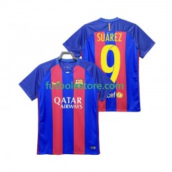 Primera Equipación del FC Barcelona SUAREZ 9 Retro 2016 2017 Manga Corta para Hombre