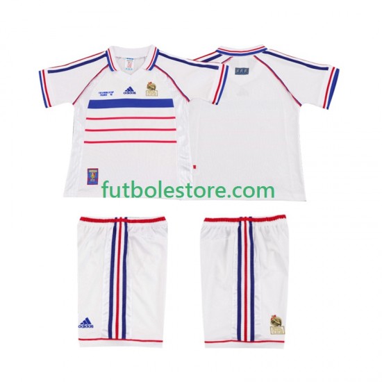 Segunda Equipación del Francia Retro 1998 Manga Corta para Niño (Camiseta y pantalón) Segunda Equipación del Francia Retro 1998 Manga Corta para Niño (Camiseta y pantalón)