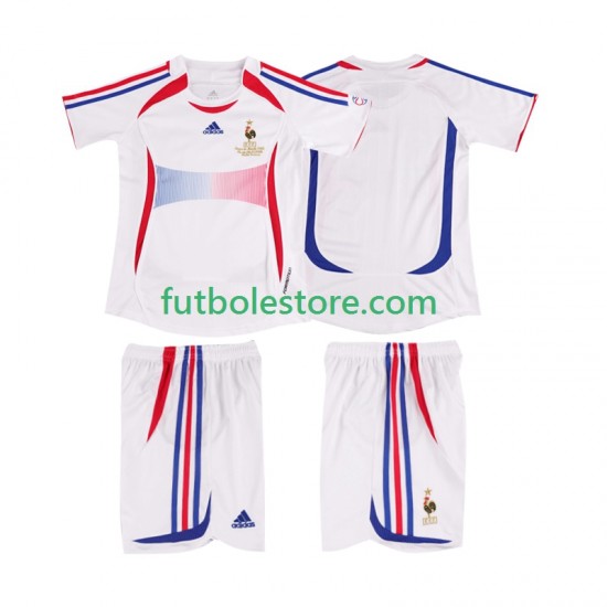 Segunda Equipación del Francia Retro 2006 Manga Corta para Niño (Camiseta y pantalón) Segunda Equipación del Francia Retro 2006 Manga Corta para Niño (Camiseta y pantalón)
