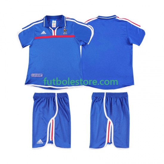 Primera Equipación del Francia Retro 2000 Manga Corta para Niño (Camiseta y pantalón) Primera Equipación del Francia Retro 2000 Manga Corta para Niño (Camiseta y pantalón)