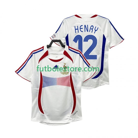 Segunda Equipación del Francia Henry 12 Retro 2006 Manga Corta para Hombre Segunda Equipación del Francia Henry 12 Retro 2006 Manga Corta para Hombre