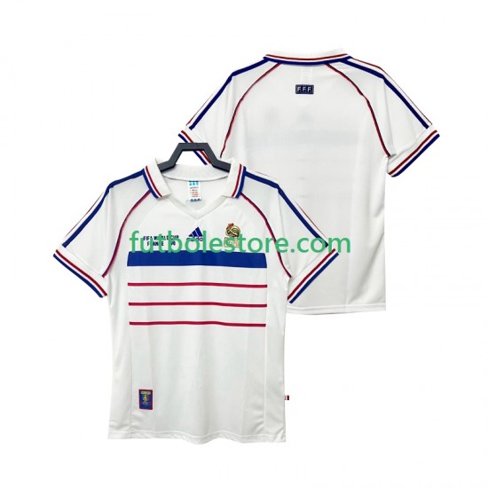 Segunda Equipación del Francia Retro 1998 Manga Corta para Hombre Segunda Equipación del Francia Retro 1998 Manga Corta para Hombre