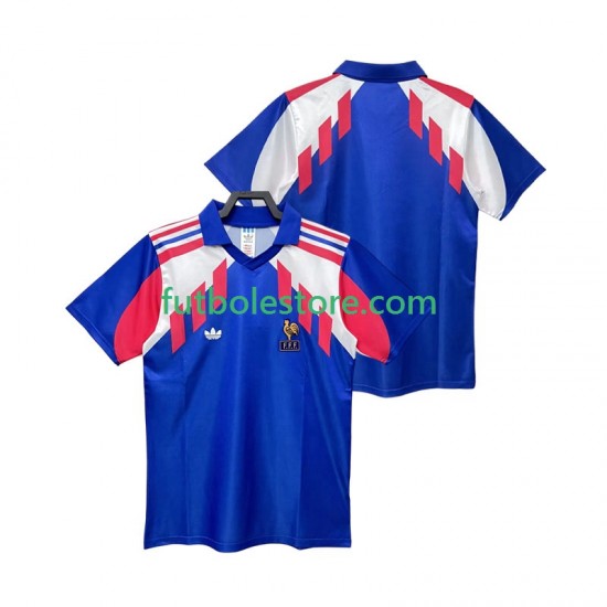 Primera Equipación del Francia Retro 1990 Manga Corta para Hombre Primera Equipación del Francia Retro 1990 Manga Corta para Hombre