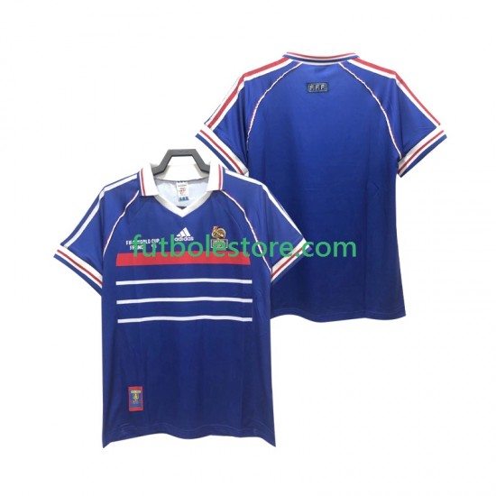 Primera Equipación del Francia Retro 1998 Manga Corta para Hombre Primera Equipación del Francia Retro 1998 Manga Corta para Hombre