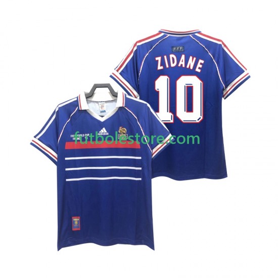 Primera Equipación del Francia ZIDANE 10 Retro 1998 Manga Corta para Hombre Primera Equipación del Francia ZIDANE 10 Retro 1998 Manga Corta para Hombre