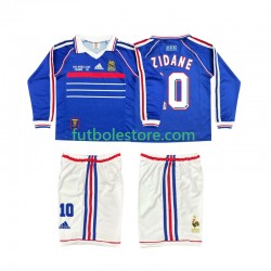 Primera Equipación del Francia ZINANE 10 Retro 1998 ML para Niño (Camiseta y pantalón)