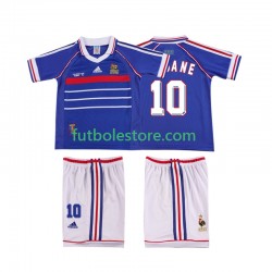 Primera Equipación del Francia ZINANE 10 Retro 1998 Manga Corta para Niño (Camiseta y pantalón)