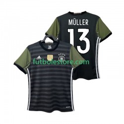 Segunda Equipación del Alemania MULLER 13 Retro 2016 Manga Corta para Hombre