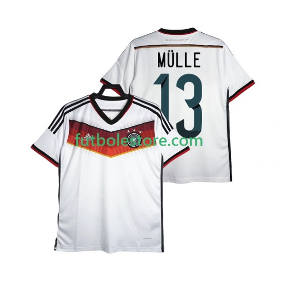 Primera Equipación del Alemania Retro MULLER 13 2014 Manga Corta para Hombre Primera Equipación del Alemania Retro MULLER 13 2014 Manga Corta para Hombre