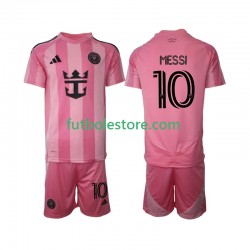 Primera Equipación del Inter Miami Lionel Messi 10 2025 Manga Corta para Niño (Camiseta y pantalón)