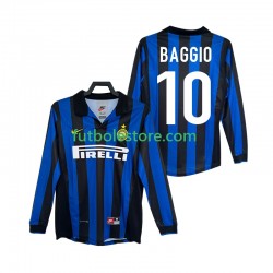 Primera Equipación del Inter Milan BAGGIO 10 Retro 1998 1999 ML para Hombre