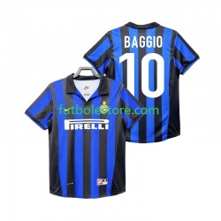 Primera Equipación del Inter Milan BAGGIO 10 Retro 1998 1999 Manga Corta para Hombre