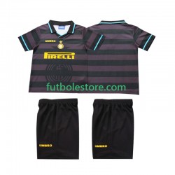 Tercera Equipación del Inter Milan Retro 1997 1998 Manga Corta para Niño (Camiseta y pantalón)