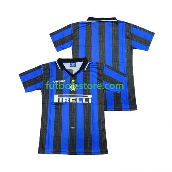 Primera Equipación del Inter Milan Retro 1997 1998 Manga Corta para Hombre Primera Equipación del Inter Milan Retro 1997 1998 Manga Corta para Hombre