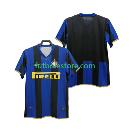 Primera Equipación del Inter Milan Retro Champions League 2008 2009 Manga Corta para Hombre Primera Equipación del Inter Milan Retro Champions League 2008 2009 Manga Corta para Hombre