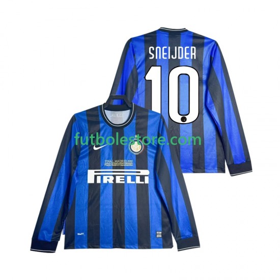 Primera Equipación del Inter Milan SNEIJDER 10 Retro 2009 2010 ML para Hombre Primera Equipación del Inter Milan SNEIJDER 10 Retro 2009 2010 ML para Hombre