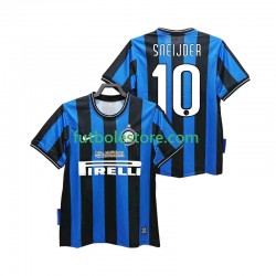 Primera Equipación del Inter Milan SNEIJDER 10 Retro 2009 2010 Manga Corta para Hombre