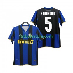 Primera Equipación del Inter Milan STANKOVIC 5 Retro Champions League 2008 2009 Manga Corta para Hombre
