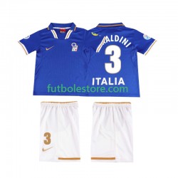 Primera Equipación del Italia MALDINI 3 Retro 1996 Manga Corta para Niño (Camiseta y pantalón)