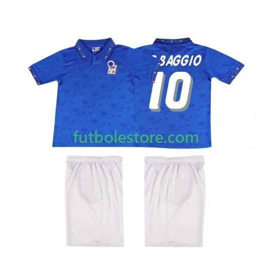 Primera Equipación del Italia Roberto Baggio 10 Retro 1994 Manga Corta para Niño (Camiseta y pantalón) Primera Equipación del Italia Roberto Baggio 10 Retro 1994 Manga Corta para Niño (Camiseta y pantalón)
