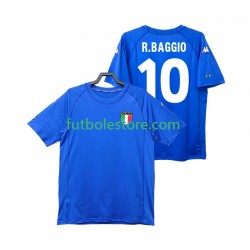 Primera Equipación del Italia Roberto Baggio 10 Retro 2000 Manga Corta para Hombre