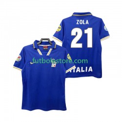 Primera Equipación del Italia ZOLA 21 Retro 1996 Manga Corta para Hombre