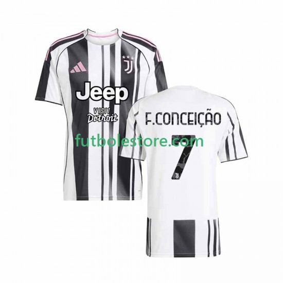 Primera Equipación del Juventus Francisco Conceicao 7 2025-2026 Manga Corta para Hombre Primera Equipación del Juventus Francisco Conceicao 7 2025-2026 Manga Corta para Hombre