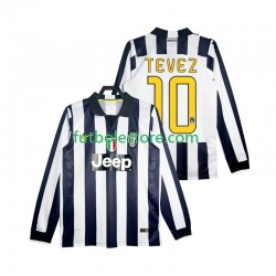 Primera Equipación del Juventus TEVEZ 10 Retro 2014 2015 ML para Hombre