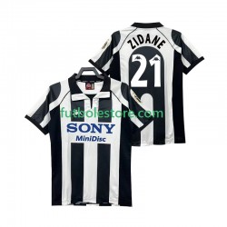 Primera Equipación del Juventus ZIDANE 21 Retro 1997 1998 Manga Corta para Hombre