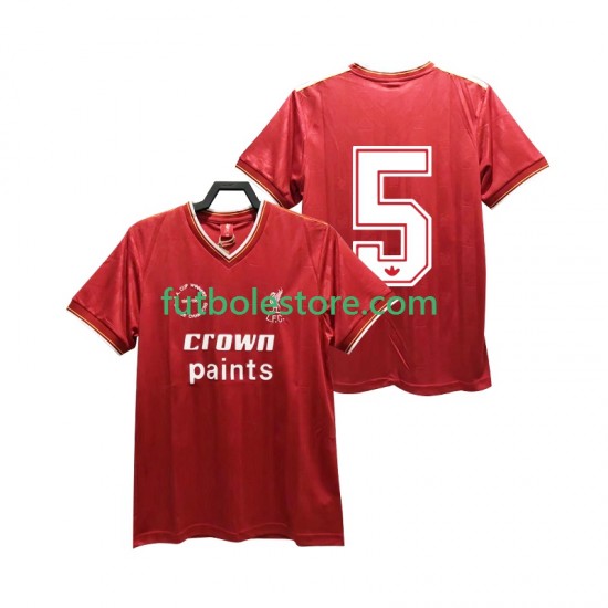 Primera Equipación del Liverpool 5 Retro 1985 1986 Manga Corta para Hombre Primera Equipación del Liverpool 5 Retro 1985 1986 Manga Corta para Hombre