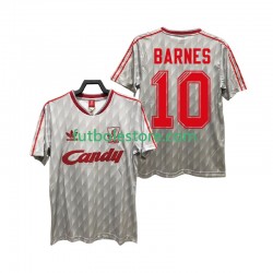 Segunda Equipación del Liverpool BARNES 10 Retro 1989 1991 Manga Corta para Hombre