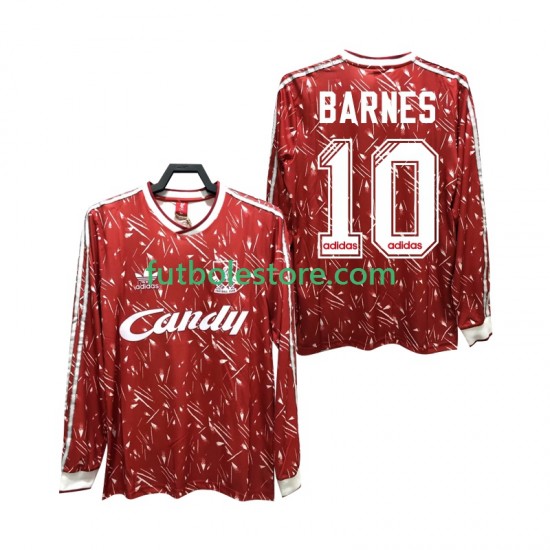 Primera Equipación del Liverpool BARNES 10 Retro 1989 1991 ML para Hombre Primera Equipación del Liverpool BARNES 10 Retro 1989 1991 ML para Hombre