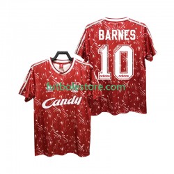 Primera Equipación del Liverpool BARNES 10 Retro 1989 1991 Manga Corta para Hombre