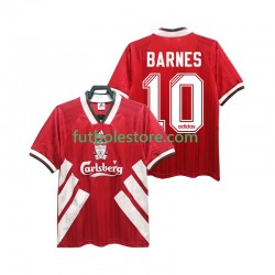 Primera Equipación del Liverpool BARNES 10 Retro 1993 1995 Manga Corta para Hombre