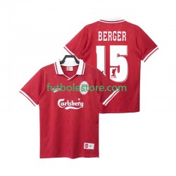 Primera Equipación del Liverpool BERGER 15 Retro 1996 1998 Manga Corta para Hombre