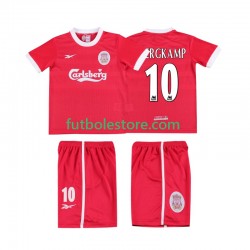 Primera Equipación del Liverpool BERGKAMP 10 Retro LWP 1997 1998 Manga Corta para Niño (Camiseta y pantalón)