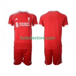 Primera Equipación del Liverpool 2025-2026 Manga Corta para Niño (Camiseta y pantalón)