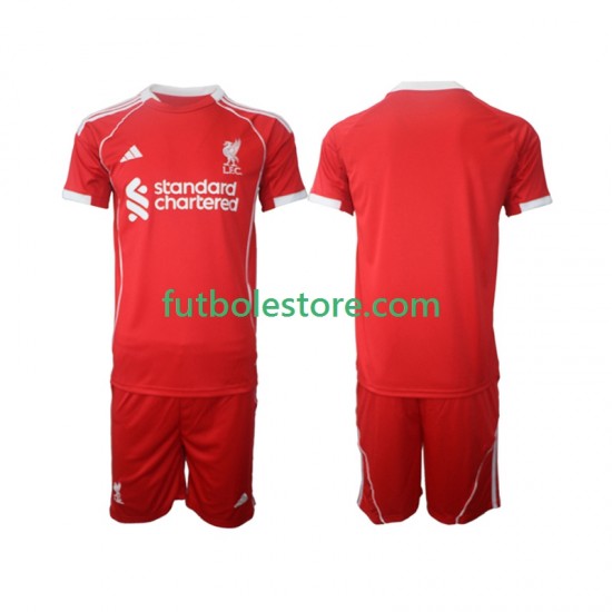 Primera Equipación del Liverpool 2025-2026 Manga Corta para Niño (Camiseta y pantalón) Primera Equipación del Liverpool 2025-2026 Manga Corta para Niño (Camiseta y pantalón)