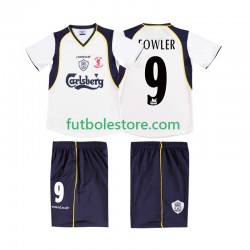 Segunda Equipación del Liverpool FOWLER 9 Retro LWP 2001 2002 Manga Corta para Hombre